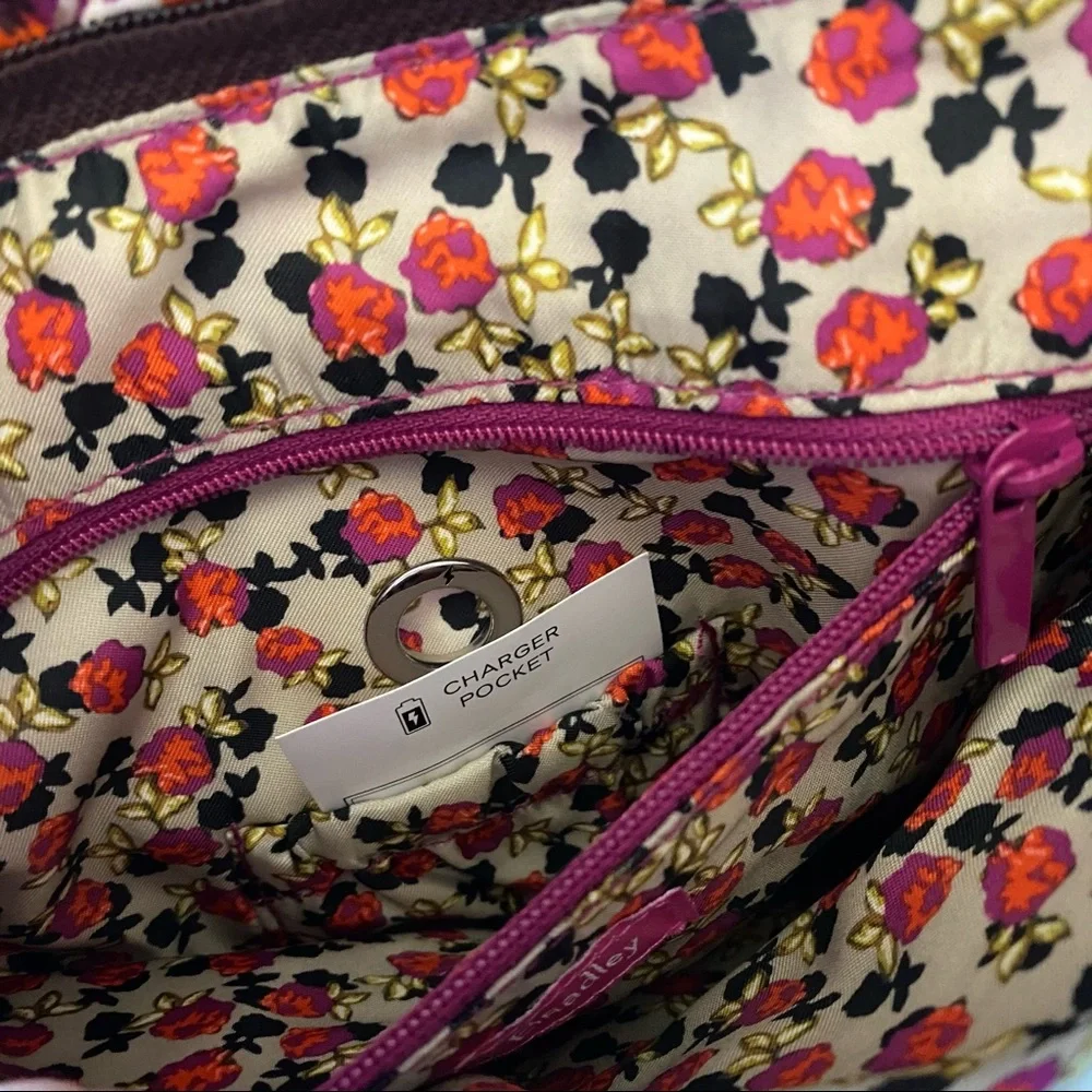 Vera Bradley iconic triple zip hipster